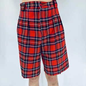 Vintage 80s Briggs New York high waist (15”) tartan culottes
